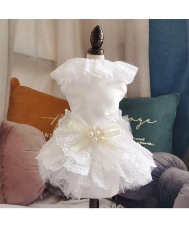 Shop Cute Dog Dresses with Bowknot | Lace Tutu Skirts for Puppies & Cats - Perfect for Weddings & Parties - Buy Online on GoSupps.com