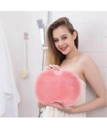 Yusheng Silicone Foot Scrubber Non-Slip Shower Back Scrubber with Suction Cup | Gentle Cleaning Brush for Women Easy to Clean Red - Buy Online on GoSupps.com