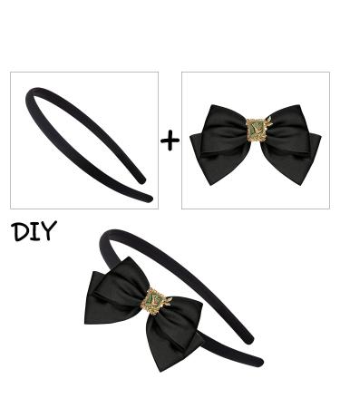 Nenjindz Black Satin Headbands - 1 cm Thin Plastic Headband for Girls & Women - 20PCS DIY Plain Non Slip Hairbands in Pure Black Fabric - Buy Online on GoSupps.com