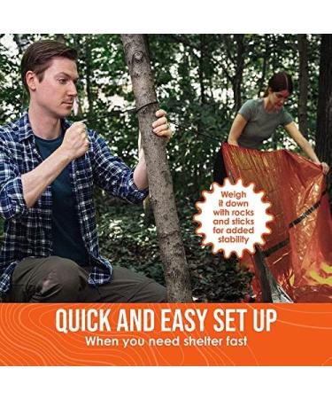 Go Time Gear Life Tent 2 Person Emergency Survival Shelter - Includes Whistle & Paracord - Green (2 Pack) - Buy Online on GoSupps.com