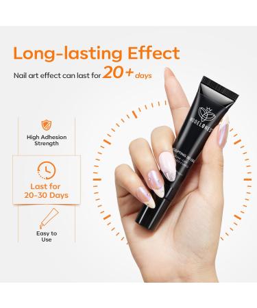 Modelones 3D Gel Nail Art 15 g 4 in One Sculpture Nail Gel Multifunctional for Nail Rhinestone Charms Glue Chrome Nail Powder Nail Carving DIY Nail Design - Buy Online on GoSupps.com