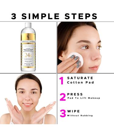 LUXURY MICELLAR EYE & FACE MAKE-UP REMOVER WITH 24K MOLECULAR GOLD - Buy Online on GoSupps.com