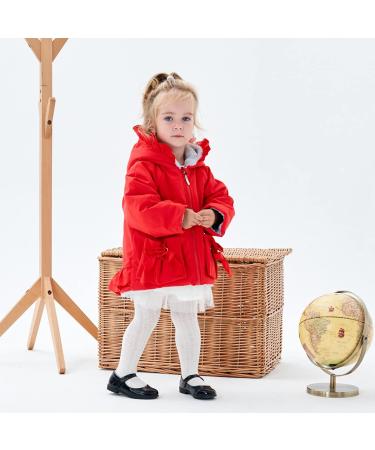Famuka Infant Winter Baby Girls Red Coat Jacket | Thick Fleece Lined Outwear 12 Months - Buy Online on GoSupps.com