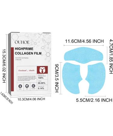 Collagen Film Collagen Under Eye Mask for Moisturizing Reducing Fine Lines Face Moisturizer for Forehead and Cheeks 3Pieces - Buy Online on GoSupps.com