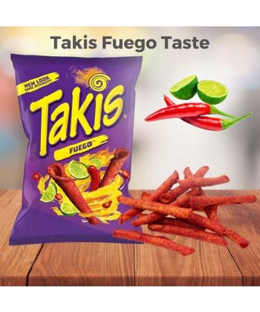 Takis Fuego 54g (PACK OF 6) - Takis Fuego Chilli Pepper and Lime Corn Chips - Extreme Hot - UK product - Multipack - Party Snack - BY BLISSIFY Chilli Lemon Corn Chips 1 Count (Pack of 6) - Buy Online on GoSupps.com