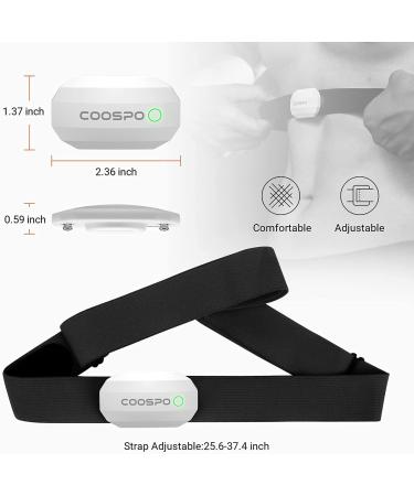 COOSPO H808S Heart Rate Monitor - Waterproof Pulse Belt ANT+/Bluetooth Compatible with Polar Wahoo Garmin Zwift & Strava | Premium HRM Sensor - Buy Online on GoSupps.com