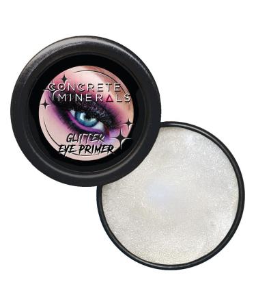 Concrete Minerals Eye Primer, Luxurious Silky-Soft Balm Formula, Longer-Lasting With No Creasing, Shimmery Finish, 100% Vegan and Cruelty Free, Handmade in USA, 10 Grams (Glitter)