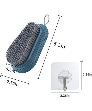 WACURRENTHYD 2PCS Nail Brush - Heavy Duty Durable Stiff Bristle Hand Scrub for Cleaning Fingernails - Includes Adhesive Hooks - Grey Blue - Buy Online on GoSupps.com