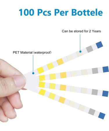 FUNSWTM 7 in 1 Aquarium Test Strips - 100Pcs | Freshwater and Saltwater Fish Tank Test Kit for pH, Nitrite, Nitrate, Chlorine & Hardness Detection - Buy Online on GoSupps.com