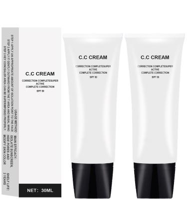 SEVSO Perebella CC Cream Skin Tone Adjustment, CC Skin Tone Adjusting Cream SPF 50, CC Self-Adjustable Cream for Mature Skin, Facial Moisturizer with SPF (2Pcs-Natural)