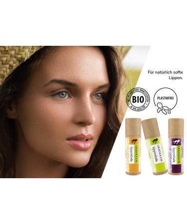 Greenendoor Lip Care Set - Nourishing Fruit Lip Balms with Organic Jojoba Oil | Plastic-Free Natural Cosmetics - Buy Online on GoSupps.com