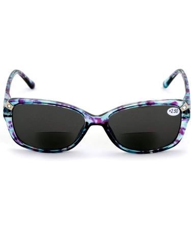 Buy V.W.E. Women's Bifocals Reading Sunglasses - Vintage Cateye Mosaic Blue/Purple - 2.25x - Style & Comfort for Outdoor Use - International Shipping Available - Buy Online on GoSupps.com