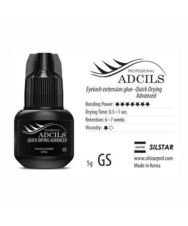ADCILS Eyelash Extension Glue 5g - Quick Drying Black Adhesive 7 Weeks Retention Made in Korea - Ideal for Professional Technicians - Buy Online on GoSupps.com