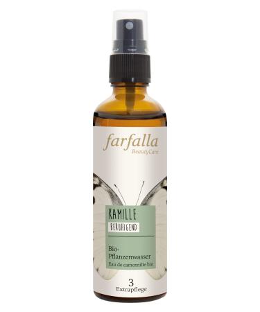 farfalla Chamomile Organic Vegetable Water - Soothing - 100% Certified Natural Cosmetics, 75 ml