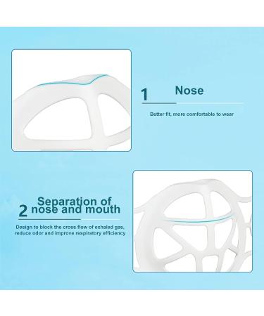 Hoothy 3D Silicone Mask Holder - Washable & Reusable | Protection for Lipstick & Makeup | Enhanced Breathing Space - 5PC - Buy Online on GoSupps.com