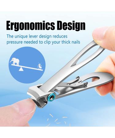 Professional Toenail Clippers for Thick Nails - Elderly & Men | Wide Toe Nail Clippers for Ingrown Toenails - Long Handle, Heavy Duty & Super Sharp Curved Blade - Buy Online on GoSupps.com