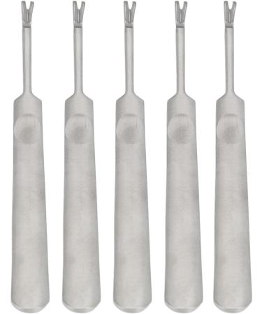 Dead Skin Remover Fork 5 Pieces Cuticle Pusher Fork Safe Fine Trimming Specially Treated for Nail Salon - Buy Online on GoSupps.com
