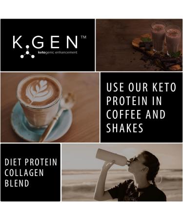 K-GEN Keto Collagen Protein Powder Natural Multi Collagen Chocolate Blend Coconut MCT Vitamin C+B6 | UK Made Advanced Ketosis for Keto & Paleo | Low Carb Free-from: Sugar Whey & Gluten Chocolate 500g 500 g (Pack of 1) - Buy Online on GoSupps.com
