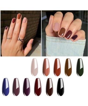 Vishine Gel Nail Polish Set - 21 Colors + Base Top Coats & Matte Top Coat Soak Off Blue Nude Grays Purple Glitter Color Long Lasting LED UV Gel Polish Kit C014 - Buy Online on GoSupps.com