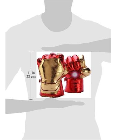 Incredible HOK Superhero Gauntlet Smash Hands Green Iron Man Gold - Soft Plush Gloves Pair - Buy Online on GoSupps.com