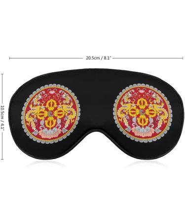 Coat Arms of Bhutan Sleep Mask - Adjustable Blindfold for Men and Women - Ideal for Travel and Night Time - Blocks Light for a Restful Sleep - Buy Online on GoSupps.com