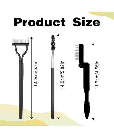 Buy Lash Separator & Eyebrow Brush Set - 3pcs Eyelash Comb & Mascara Separator Tool for Clump-Free Eye Makeup Perfect for Lashes & Brows  - Buy Online on GoSupps.com
