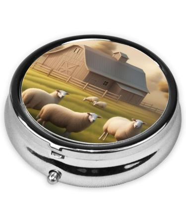 Buy Cute Portable Metal Pill Box - Round Mini 3-Compartment Design for Small Pills | Travel Essential | International Shipping Available - Buy Online on GoSupps.com