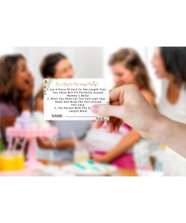 Baby Shower Games: Measure Mommy's Belly Size Game - Includes Standing Sign & 50 Advice Cards - Buy Online on GoSupps.com