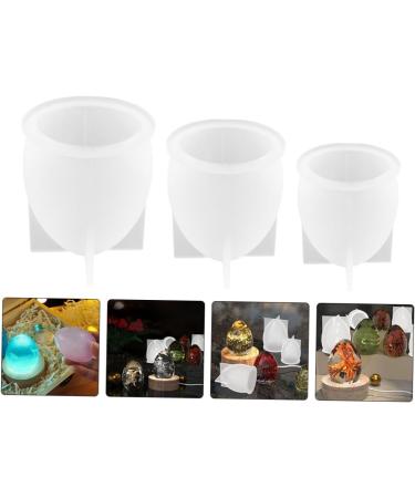 Cabilock 3pcs Egg Night Light Mold Molds for Candles Egg Silicone Molds Desktop One Body Cake Mold - Buy Online on GoSupps.com