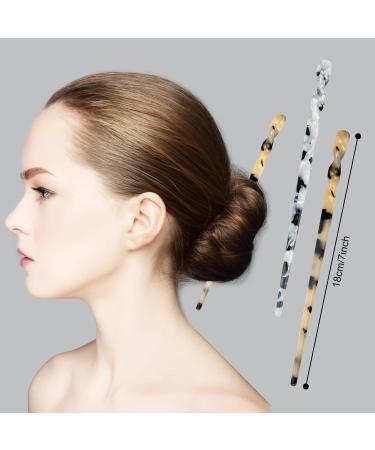 BeautyChen 8-Piece Acetate Hair Sticks - Leopard Print & Tortoise Shell Hairpins for Styling Long Hair - Chinese Retro Hair Accessories for Women - Buy Online on GoSupps.com