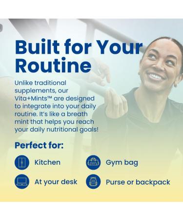 Neuro Energy & Immunity Set Energy & Focus Gum (Peppermint 90 Count) + Vita-Mint D3+K2 Mints (Peppermint 90 Pieces) Sugar Free Nootropic Chews for Focus Bone Strength & Mood Support - Buy Online on GoSupps.com