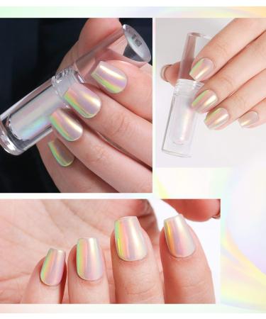 Dijit Liquid Chrome Nail Powder: Mermaid Iridescent Pearl Glitter- Magic Mirror Effect Pigment for DIY Manicure - TC01 - Buy Online on GoSupps.com