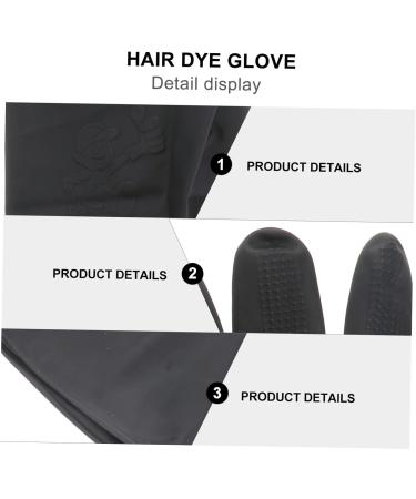 GLEAVI 3 Pairs Black Gloves Black Rubber Gloves Reusable Hair Dye Glove Shampoo Particles Man Non-slip - Buy Online on GoSupps.com