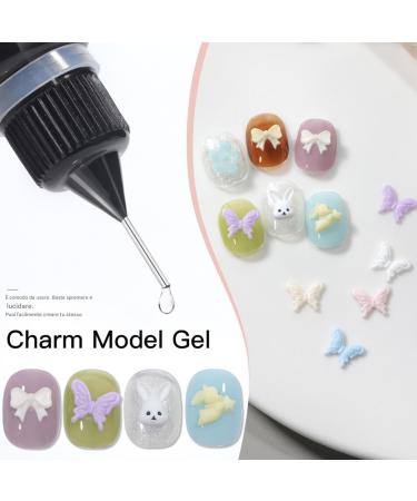 Nail sculpting gel - 10ml of enchanting transparent adhesive | Non-sticky 3D nail gel | For beginners salons home painting nail shops glitter gem design - Buy Online on GoSupps.com