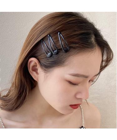 60Pcs Snap Hair Clips 2Inch Girls Hair Clips Metal BB Barrettes for Kids Girls Women Accessories (Black) - Buy Online on GoSupps.com