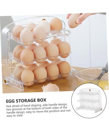 DOITOOL 2pcs Egg Storage Box Eggs Plastic Trays Egg Tray Fridge Organizer Camping Egg Carton re-usable - Buy Online on GoSupps.com