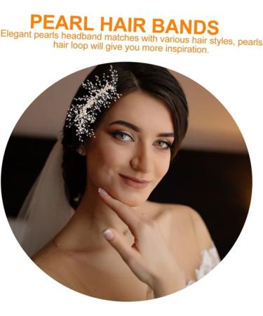 DOITOOL Braided Pearl Hair Comb Pearl Bridal Headpiece Diamond Headpiece Comb Clip for Decoration Rhinestone Barrettes Styling Comb Tiara Bridal Hair Comb White Wedding Bride Abs Hair up - Buy Online on GoSupps.com