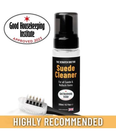 The Leather Clinic Suede & Nubuck Foam Cleaner 200ml - Professional Shoe Cleaner with Wire Brush & Cleaning Cloth - Buy Online on GoSupps.com