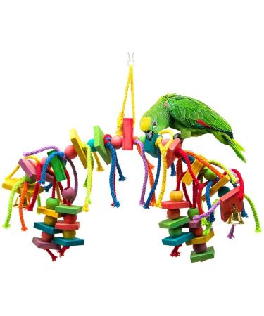 Wonninek Bird Toys Bird Shredding Toys Bird Parrots Chewing Hanging Toys Bird Cage Accessories for Small Parakeets Cockatiels Budgies Conures Love Birds Finches