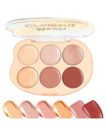 Face Palette Contour Kit Cream Makeup Waterproof Formula Blendable Texture Compact Size Excellent For Mature Skin Professional Artists Event Makeup Party