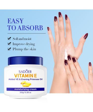 suckoo For Sadoer Evening Primrose Vitamin E Moisturizing Face Cream Lotion Moisturizing Nourishing Face Moisturizers Firming Facial Creams Facial Skin Care Cream Brighten skin tone 300g 10.58 OZ - Buy Online on GoSupps.com