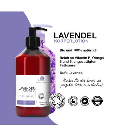 Organic Lavender Moisturizing Body Lotion 250ml | Luxurious Hydration for Very Dry Skin | Calming Organic Body Care - Buy Online on GoSupps.com