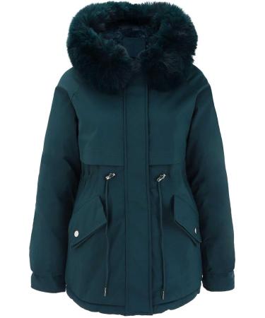 Women's Insulated Down Coat - Hooded Winter Jacket with Fur | Short Wool Vest for Cold Weather - Buy Online on GoSupps.com