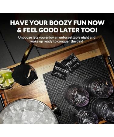 Unbooze - Post-Party Capsules - Feel Better After Drinking - Supplement: Vitamins Herbs Minerals & Adaptogens - Better-for-You Way to Booze - Made for Smooth Mornings - After Last Drink (5 Pack) - Buy Online on GoSupps.com