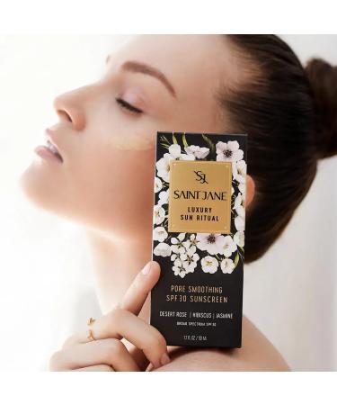 SAINT JANE Luxury Sun Ritual SPF 30 Mineral Sunscreen | Pore Smoothing Floral-Infused Clean Skincare (1.7 oz) - International Shipping Available - Buy Online on GoSupps.com