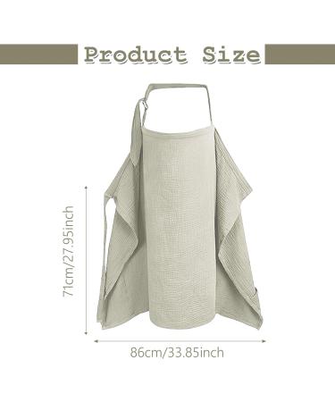 Soft & Breathable Cotton Breastfeeding Cover - Khaki | Nursing Essentials for New Moms - Buy Online on GoSupps.com