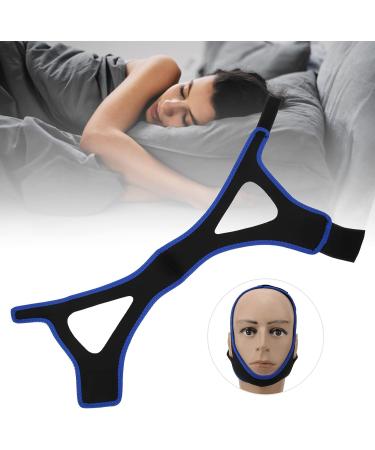 Buy Anti-Snoring Breathable Jaw Support Belt - Adjustable Comfort (Black/Blue) for Better Sleep - Buy Online on GoSupps.com