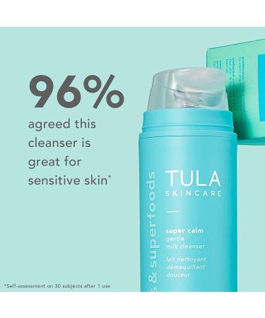 TULA Super Calm Gentle Milk Cleanser | Nourishing for Sensitive Skin with Colloidal Oatmeal, Cucumber & Ginger | 5 fl. oz - Buy Online on GoSupps.com