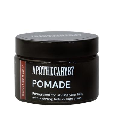 Apothecary 87 Pomade | Premium Formulation | High Shine Finish Strong Hold Medium Weight | All Hair Types | Water Based Hair Wax | 50ml Original