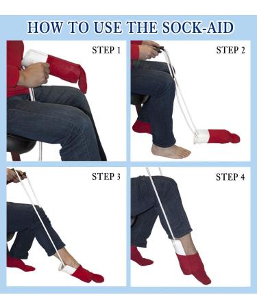 BestBuy Sock Helper for Easy Dressing | Ideal for Seniors & Older Adults | Foam Handles - Standard Style - Buy Online on GoSupps.com